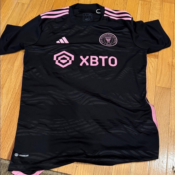 adidas Other - Adidas Inter Miami CF Lionel Messi Black XBTO 2023 Authentic Jersey L Sponsors